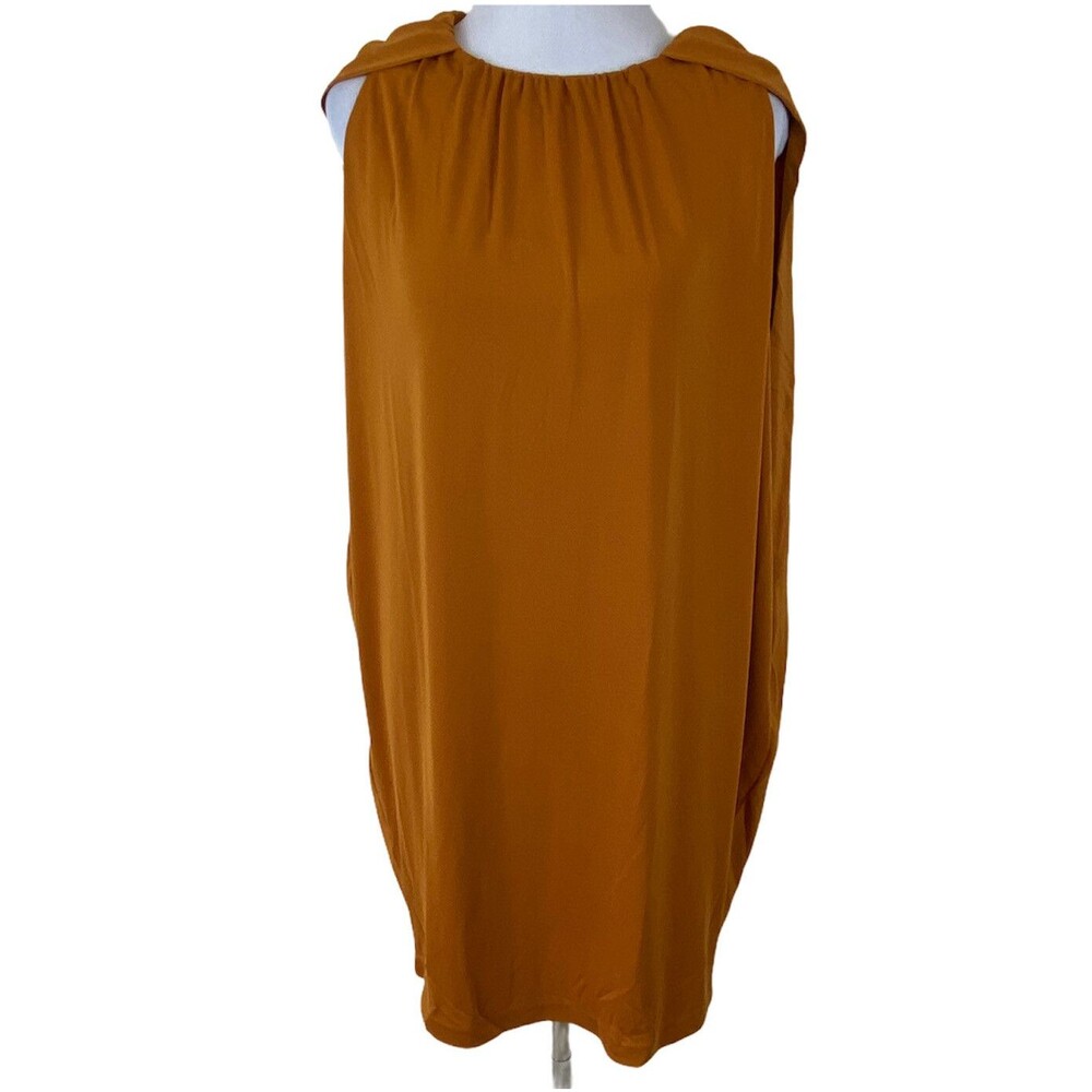Alfani Scoop Neck Cape Shift Dress Sunset Lily XXL Scoop Neck Womens Party Work